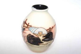 A Moorcroft 'Limousin Pigs' vase, number 34 of a limited edition of 50, first quality,