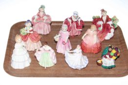 Collection of ten small Royal Doulton figures