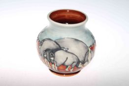 A Moorcroft 'Berkshire Pigs' vase, first quality,