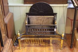 19th Century style brass and cast dog grate