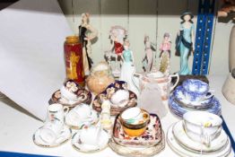 Shelley coffee cans and saucers, cabinet cups and saucers, figurines,