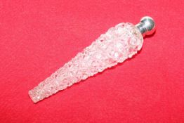 Silver mounted crystal scent flask