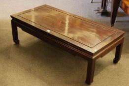 Rectangular Oriental hardwood coffee table