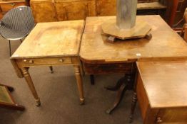 Victorian mahogany pot cupboard, two folding tables,