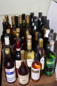 Collection of wine, port, brandy,