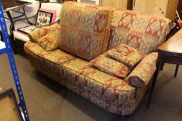 Modern two seater settee and footstool