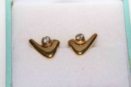 Pair of 9 carat gold stud earrings