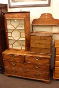 19th Century mahogany four drawer press base,