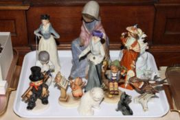 Figurines by Goebel, Hummel, Royal Copenhagen, Lladro, Nao,