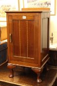 Edwardian mahogany and chequer inlaid pot cupboard
