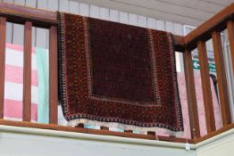 Eastern red ground wool rug 1.50 by 0.