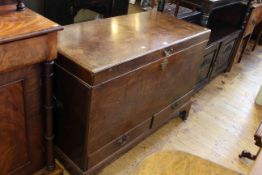 George III mahogany chest with two drawers and bracket feet, 86.5cm by 126cm by 57.
