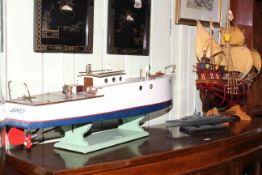 Pond yacht and two model boats