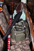Large collection of fly fishing equipment including Diawa, Greys, Abu,