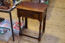 Period style oak occasional table, with frieze drawer, 56.