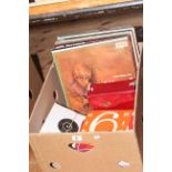 Box with LP's and 45 rpm's