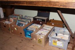 Seven boxes of LP and 45 rpm records