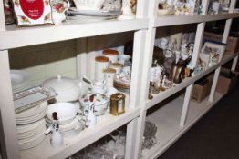 Large collection of various china including tablewares, Shelley coffee cups and saucers, figurines,