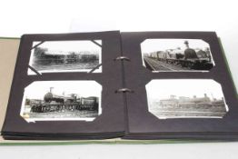Album of 140 photographs of railway steam engines