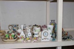 Aynsley and other china, lustre wares, glass and Wade animals,