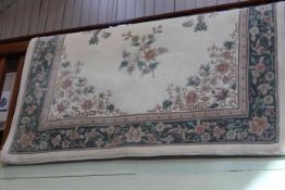 Fawn ground floral decorated Chinese carpet 2.75 by 1.