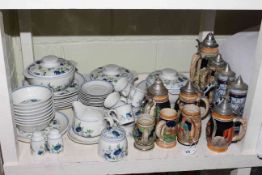 Royal Albert 'Meadow Song' table wares and collection of steins