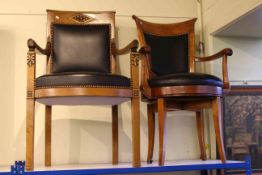 Two Barker & Stonehouse cherrywood chairs