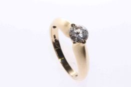 9 carat gold and cubic zirconia ring,