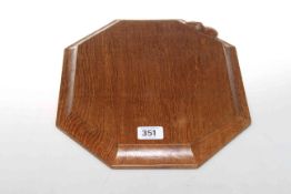 Robert Mouseman Thompson oak bead board, mid 20th Century, 30.