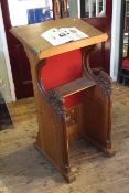Late Victorian oak lectern,
