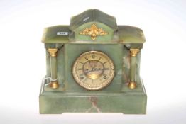 Onyx mantel clock with gilt dial