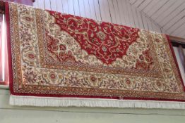 Red ground Keshan carpet 2.80 by 2.