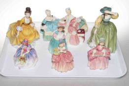 Collection of seven Royal Doulton lady figures including The Love Letter