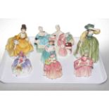 Collection of seven Royal Doulton lady figures including The Love Letter