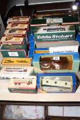 Collection of boxed models of Eddie Stobart and other trucks,