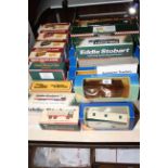 Collection of boxed models of Eddie Stobart and other trucks,