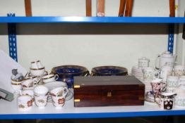 Hornsea 'Fleur' dinner and teaware, Victorian rosewood writing box, two Carlton lustre bowls,