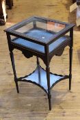 Late Victorian mahogany bijouterie table in Chippendale style,
