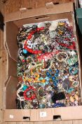 Large box of costume jewellery