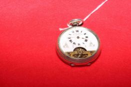 Silver eight-day pocket watch
