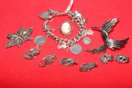 Silver bracelet and other jewellery