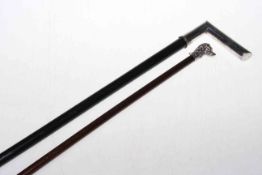 Swagger stick with dog handle and Victorian walking stick (2)