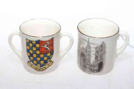 Two WH Goss miniature mugs