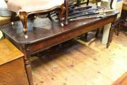 19th Century stained wood wake table on turned legs,