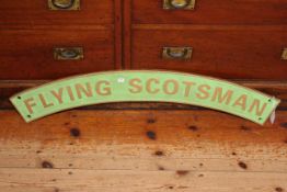 Cast metal Flying Scotsman sign