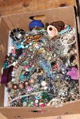 Large box of costume jewellery