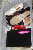 Box containing vintage and other shoes