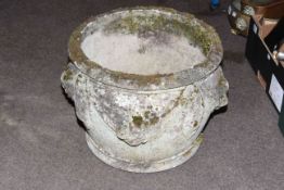Moulded and weathered composite stone garden planter, 31.