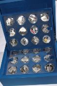 Royal Mint Queen's Diamond Jubilee silver proof collection 24-coin set, in case with certificates,