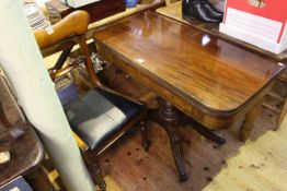 Regency mahogany fold top tea table and Victorian mahogany bar back side chair (2)